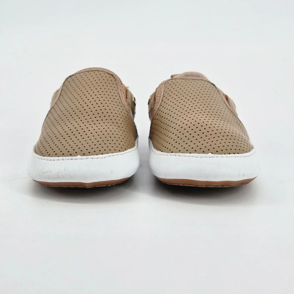 Little Love Bug Tan Quinn Slip On Leather Wide Toe Box Toddler Shoes Size 8 VGUC